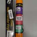 RENLITONG Orange Iron on Vinyl 12Inch by 20ft Roll HTV Heat Transfer Vinyl for T-Shirt HTV Rolls for All Cutter Machine - Easy to Cut & Weed for Heat Transfer Design