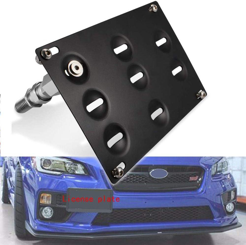 JDM Style Front Bumper Tow Hook License Plate Mounting Bracket Holder Adapter Relocator for 2013-2021 Scion FR-S Subaru BRZ(Black)