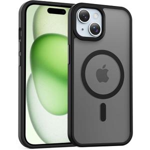 Temdan for iPhone 15 & iPhone 14 & iPhone 13 Case Compatible with Magsafe, Anti-Yellowing, Military-Grade Protection, Shockproof Slim Magnetic Phone Case Cover, Black