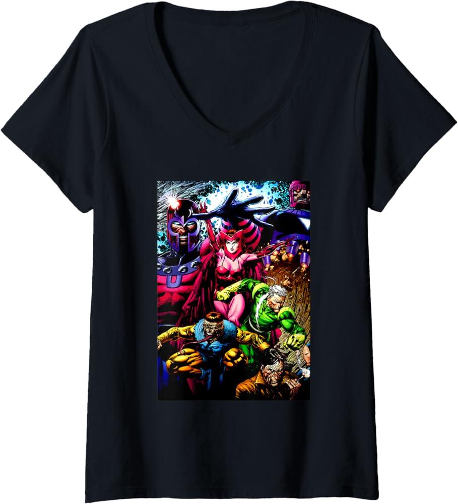 Marvel X-Men Brotherhood Of Mutants Group Shot Poster  T-Shirt, Large