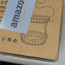 2 Tier Large Fruit Basket for Kitchen Counter with 2 Banana Hangers, Metal Stackable Fruit Bowl for Kitchen Counter for Bread Vegetable Fruits, Black