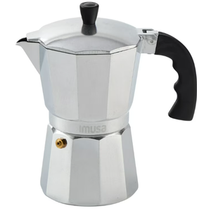 IMUSA USA B120-41V Aluminum Espresso Stovetop Coffeemaker 1-cup, Silver