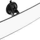 12" Large Convex Rear View Mirror, Suction Cup Anti-Glare Rearview Mirror White with Panoramic Wide Angle Mounted on Windshield for RV Marine Auto Boat Truck SUV Van (Convex Clear Surface)