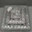 Cainjiazh 11.8" Crystal Chandelier LED Crystal Flush Mount Ceiling Light Modern Chandeliers Square Ceiling Light for Bedrooms Hallway Kitchen Office (6500K Cool White) Without Remote Control