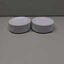 bUCLA 100Pieces Silver Plastic Plates - 6.25inch White with Silver Rim Disposable Salad/Dessert/Appetizer/Small Cake Plates for Weddings, Parties&Gathering