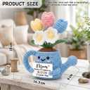 2 x Birthday Gift for Mom 2026 - Unique Crochet Flower Pot, I Love You Mom Flower Crochet, Thank You for Helping Me Grow Gift, Stepmom Mother in Law Gifts from Daughter Son