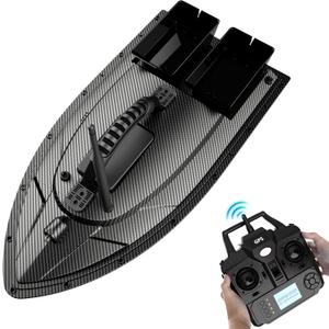 Zunate RC Fishing Bait Boat with for Pools and Lakes, 1.5Kg Loading 500M Remote Control Fishing Boat Double Motor, Dual Bait, Automatic , Auto Return