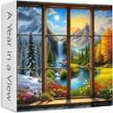 PICKFORU Season 1000 Piece Puzzle for Adults, A Year in a View Jigsaw Puzzles, Nature Art Mountain Scenery Puzzle as Wall Decor