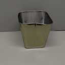 mDesign Small Square Metal 2.3 Gallon Trash Can Wastebasket Garbage Container Bin for Bathroom, Powder Room, Bedroom - Holds Waste and Recycling - Unity Collection - Soft Brass