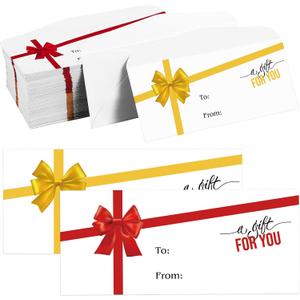 Jetec 150 Pcs Christmas Mini Envelopes Card Sleeves Money Holders for Cash Credit Currency Business Bow Envelopes for Check Coin Note Mailing Office Wedding Birthday Party Favor