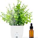 Der Rose Fake Plants Artificial Plants, Green Eucalyptus Style in White Pot, Small Decorative Accent for Bathroom Office Desk Shelf Bedroom Home Decor