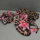 BEAUDRM Women's 4 Piece Cheetah Print Bikini Leopard Floral Bikini Sets Sexy Swimsuits with Skirt and Bandana Scarf (M)