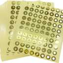 Hole Reinforcement Stickers Labels,Gold,Pack of 1440
