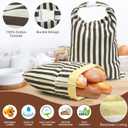 Beeswax Bread Bags 2 Pack, Reusable Bread Storage Boxes for Homemade Sourdough, Cotton Food Bags Loaf Containers to Keep Fresh Large