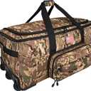 150L Large Rolling Duffle Bag with Wheels, Heavy Duty 32'' Tri-Wheel Gear Hauler for Camping,Moving Sports Equipment,Military & Airline Checked Bag Approved,Camo