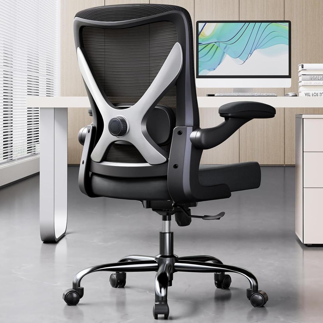 Ergalithic Ergonomic Office Chair - X-Shaped Computer Desk Chairs Comfy, Mesh High-Back Gaming Chair with Adjustable Lumbar Support, Executive Task Chair for Adults, Comfortable for Long Hours, Pack of 1