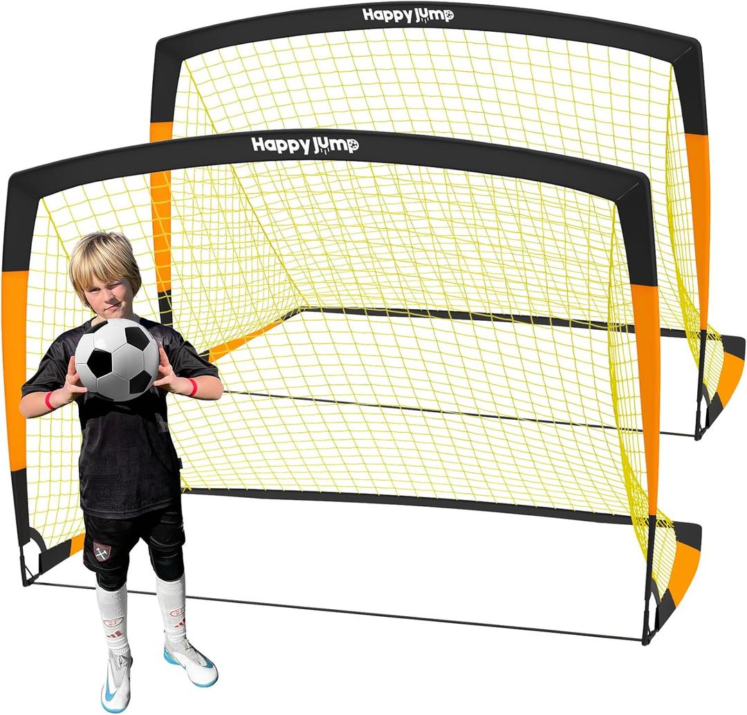 Soccer Goal 7'x5', 6.6x3.3', 5'x3.6', 4'x3', 3'x2.2' Soccer Net for Kids Backyard