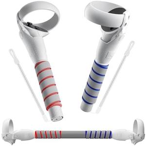 2 in 1 Long Arms & Handle Attachments Compatible with Oculus Quest 2 Hand Controllers, VR Gorilla Tag Long Arms/Stick Extension Grips for Meta Quest 2 Accessories for Beat Saber Golf Club Game