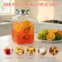 1 Gallon Glass Pitcher with Lid, Glass Water Pitcher with Handle for Fridge, Iced Tea Pitcher, Cold/Hot water jug,Large Jug for Coffee, Juice and Homemade BeverageFree anti-scratch pad