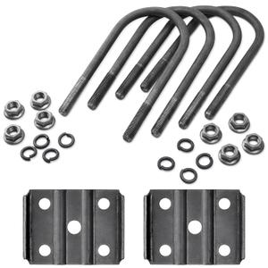 Trailer U Bolt Kit for 3,500 lbs. 2 3/8" Round Trailer Axle 6 1/4" Long 1/2" Diameter, 3" Thread Pitch, for 1 3/4" Spring
