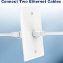 2 x VCE Ethernet Wall Plate (UL Listed), 1-Port Cat6 Female to Female Wall Jack, Keystone Wall Plate with RJ45 Keystone Inline Coupler, White (2-Pack)