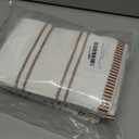 Luxury Hand Towels Bathroom Soft: 6 Packs 14X30 Stripes White Face Towel 100% Cotton Turkish Highly Absorbent Decorative Quick Dry Multi-Purpose Bath Kitchen Hotel Spa Gym (04 Brown Multiple Stripes)