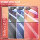 2 x Foluu Slim Fit Case for Samsung Galaxy Z Flip 7, with Front Built-in Screen Protector, Hard PC Back Protective Cover for Samsung Galaxy Z Flip7 5G 2025 (Clear)