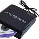 Venus CD DVD Player for Car with USB Port, Portable External CD Player for Car with Wired Apple CarPlay