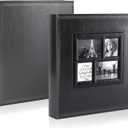 Ywlake Photo Album 4x6 600 Pockets Photos, Extra Large Capacity Family Wedding Picture Albums Holds 600 Horizontal and Vertical Photos Black
