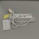 Surge Protector Power Strip, Flat Extension Cord with 9 Widely Outlets 3 USB Ports(1 USB-C), 1080 Joules, 5 FT, Multiple Outlets, Wall Mount, Flat Plug for Indoor Home Office, Dorm Essentials, White