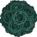 25pcs Artificial FlowersReal Touch Artificial Foam Roses Decoration DIY for Wedding Bridesmaid Bridal Bouquet Centerpieces Party (25, Army Green)