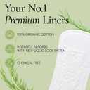 Inertia The Prism Red Panty Liner 100% Organic Cotton Cover-to-Core Korean Panty Liner, Ultra Thin & No Wings | Hypoallergenic, Quick Absorption, Chlorine-Free & Fragrance-Free (Pack of 1)