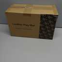 50"x50" Premium Baby Play Mat, Thick Memory Foam with Wipe-Clean Leather Cover, Non-Slip & Machine Washable Floor Mat for Tummy Time, Crawling and Family Bonding Time, Cream