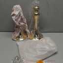 Nuptio 2 Pcs Versatile Metal Flower Arrangement Stand, 13.8in/35cm Height Elegant Wedding Centerpieces Flower Vase, Crystal Flower Stand for Wedding Party Dinner Event Restaurant Hotel Decoration (Gold)