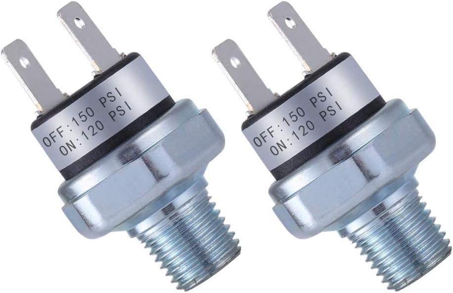 Pressure Switch 120-150 PSI Air Compressor Pressure Switch 1/4"-18 NPT Air Pressure Switch 24V 12V Pressure Switch Air Tank High 150PSI Pressure Switch 120PSI Pressure Controller