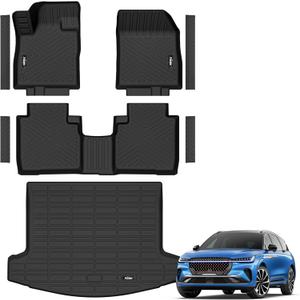 Floor Mats & Trunk Mat for 2024 2025 2026 Lincoln Nautilus All Weather TPE Protection Floor Liners Full Set with Cargo Liner for 2024 2025 2026 Lincoln Nautilus Accessories