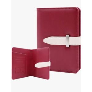Passport Holder with Airtag for Women/Men,Airtag Passport Wallet for Travel,Cute Passport Holder Rfid Blocking,Travel Wallet for Cards Passport Cover Case (Wine red) Pack of 2