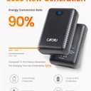 CAFORU Heated Pullover Hoodie with 5-Zone Heating&7.4V Battery Pack, Fast Warm-Up Unisex Sweatshirt for Outdoor Work (Black)