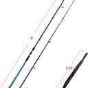 Fiblink Surf Spinning Fishing Rod Carbon Travel Surf Rod 2 Piece Saltwater Spinning Fishing Rod 10'