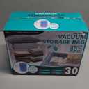 Cozy Essential Travel Vacuum Storage Bags with Rechargeable Cordless Electric Pump, Space Saver Bags for Luggage, Suitcase, Carry-On, for Clothes, Blankets, Comforters, Pillows, 30 Combo