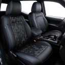 Leather Seat Covers Custom Fit for Tacoma Gen 3rd (2016-2023), ( CamoBlack-Blue Stitching ) & Full Set, For Tacoma Gen 3rd (2016-2023) & Crew Cab 