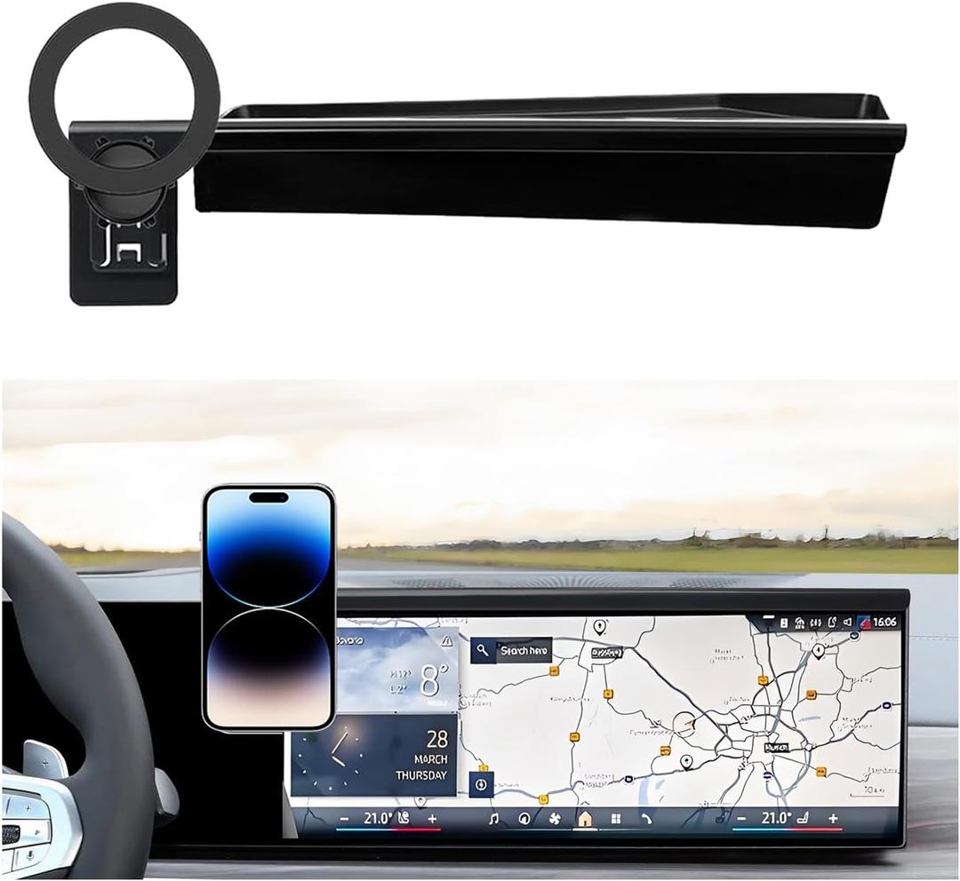 Car Phone Holder for 2024 2025 2026 BMW X5 Accessories/ 2024 2026 BMW X6 Accessories/2023-2025 BMW X7 Accessories, Compatible with MagSafe, 360 Rotation(14.9 inch Screen only)
