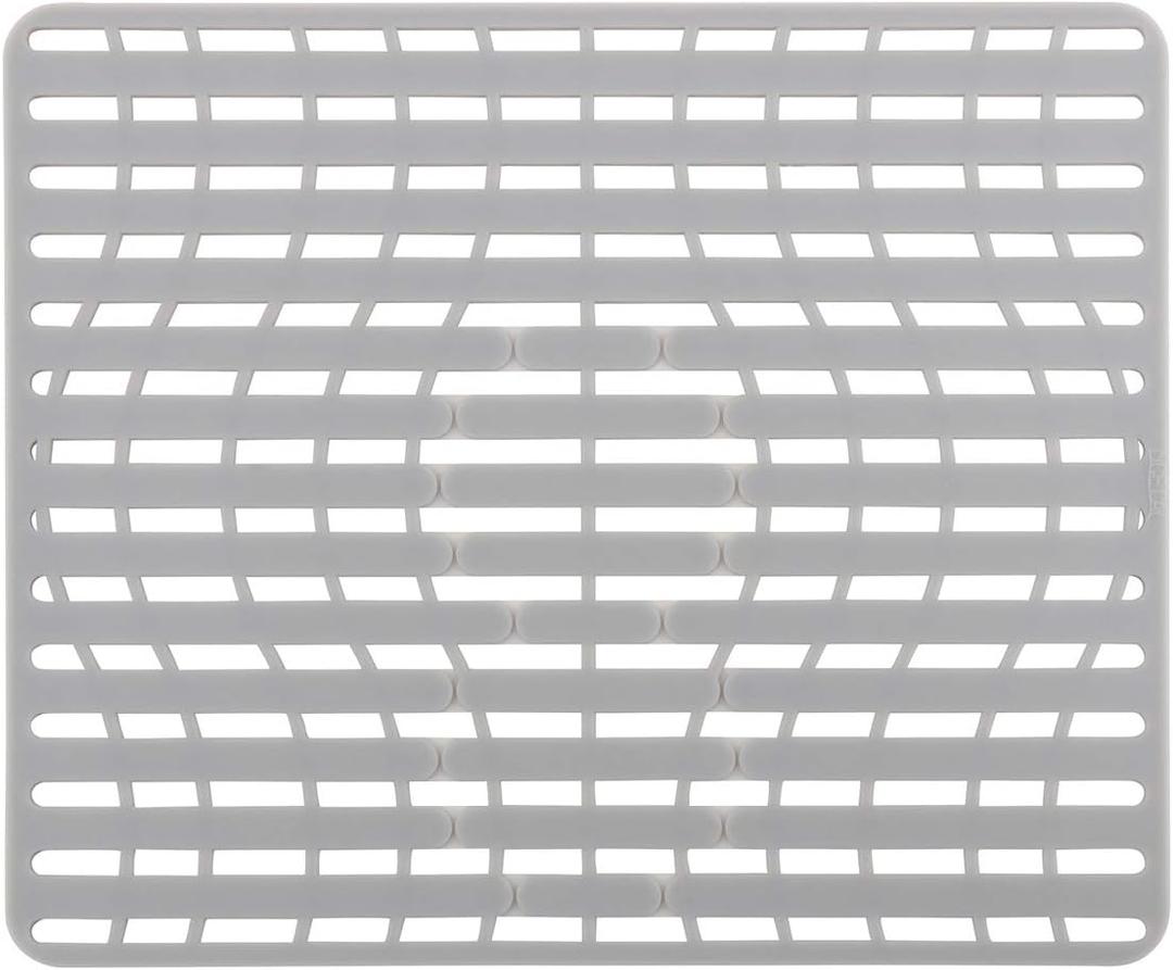 NICE DAY Sink Mat, Sink Protectors for Kitchen Sink By Better Housewares Wok Stand Strong Adsorption And Skid Resistance PVC Free Silicone Sink Mat 16" x 13", Large