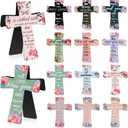 24 Pcs Magnetic Bookmarks Christian Cross Magnetic Page Markers Religious Bible Verses Bookmarks for Mother's Day Women Student Church Study Group Graduation Coworker Team (Flower)