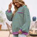 TARSE Oversized Hoodie for Women Comfort Colors Top Trendy Sweatshirt Crewneck Pullover Malachite Green (M)