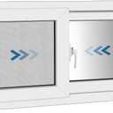 NOOTA Basement Window 32" x 16" Double Tempered Glass, Removable Flange, Vinyl Sliding WindowWhite