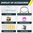 67OZ Automatic Water Dispenser for Dogs Cats Patented Auto-Filling Dog Water Bowl Dispenser Wall-Mount Saving Space Outdoor Dog Waterer Feeder Includes Fixed Part Copper Connector 3/4'' Water Hose