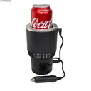 Car Cup Holder Coffee Warmer Drink Cooler 2-in-1 Truck Caned Drink Holder Gift(12V, Black with Silver)