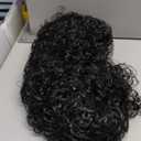 karlery 70s 80s Mens Long Curly Black Wig Afro Punk Rocker Halloween Party Costume Wig (1 Count (Pack of 1))