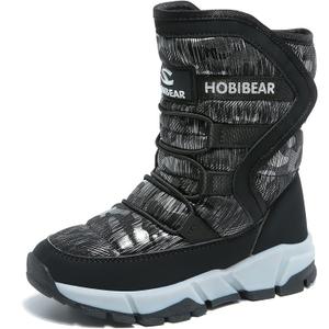 GUBARUN Boys Snow Boots Kids Outdoor Warm Shoes Waterproof (Black1, 5.5)